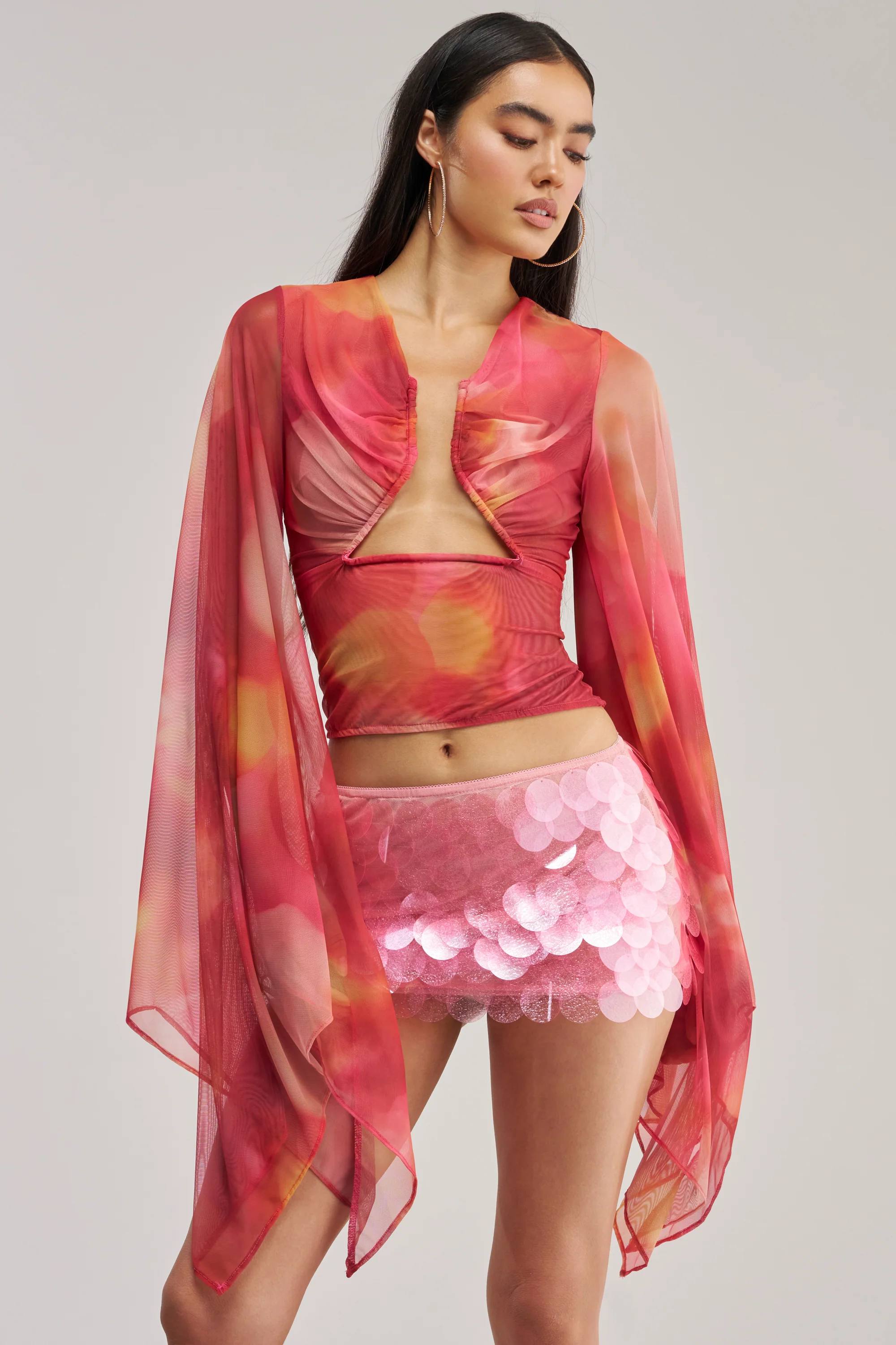 CELESTE CUTOUT DRAPE TOP - Akira Wear