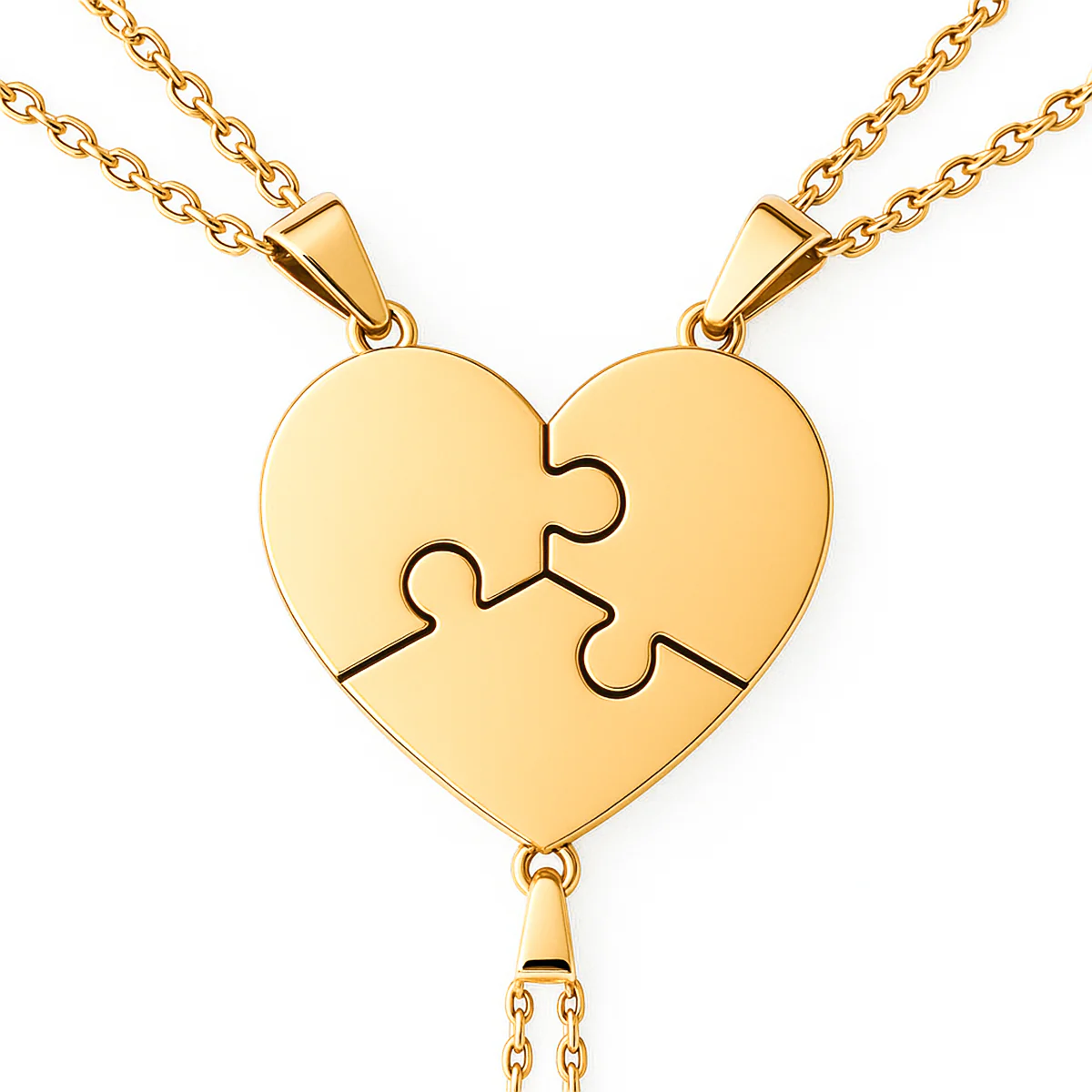 Custom Puzzle Heart Necklace