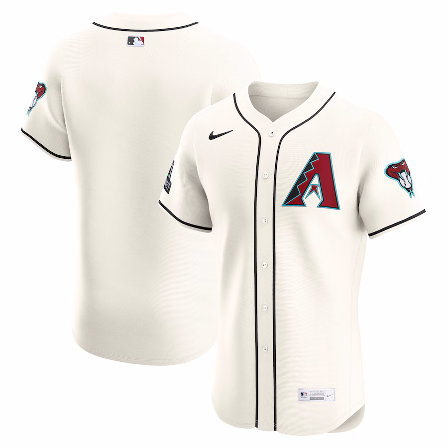 Men's Arizona Diamondbacks Nike Cream Home Elite Jersey - Jersey