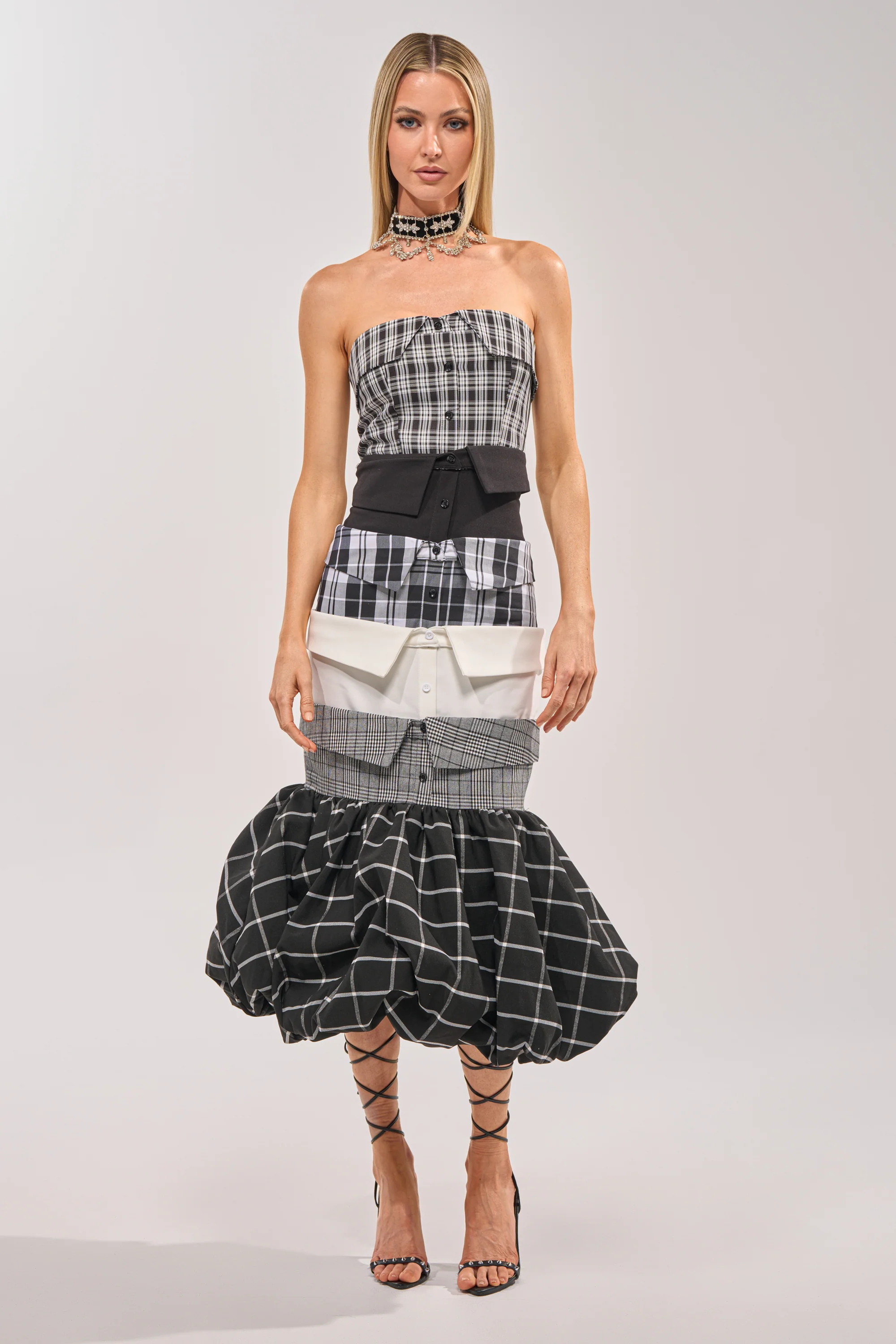 CHANGING IT UP PLAID MIDI DRESS - Akira Wear