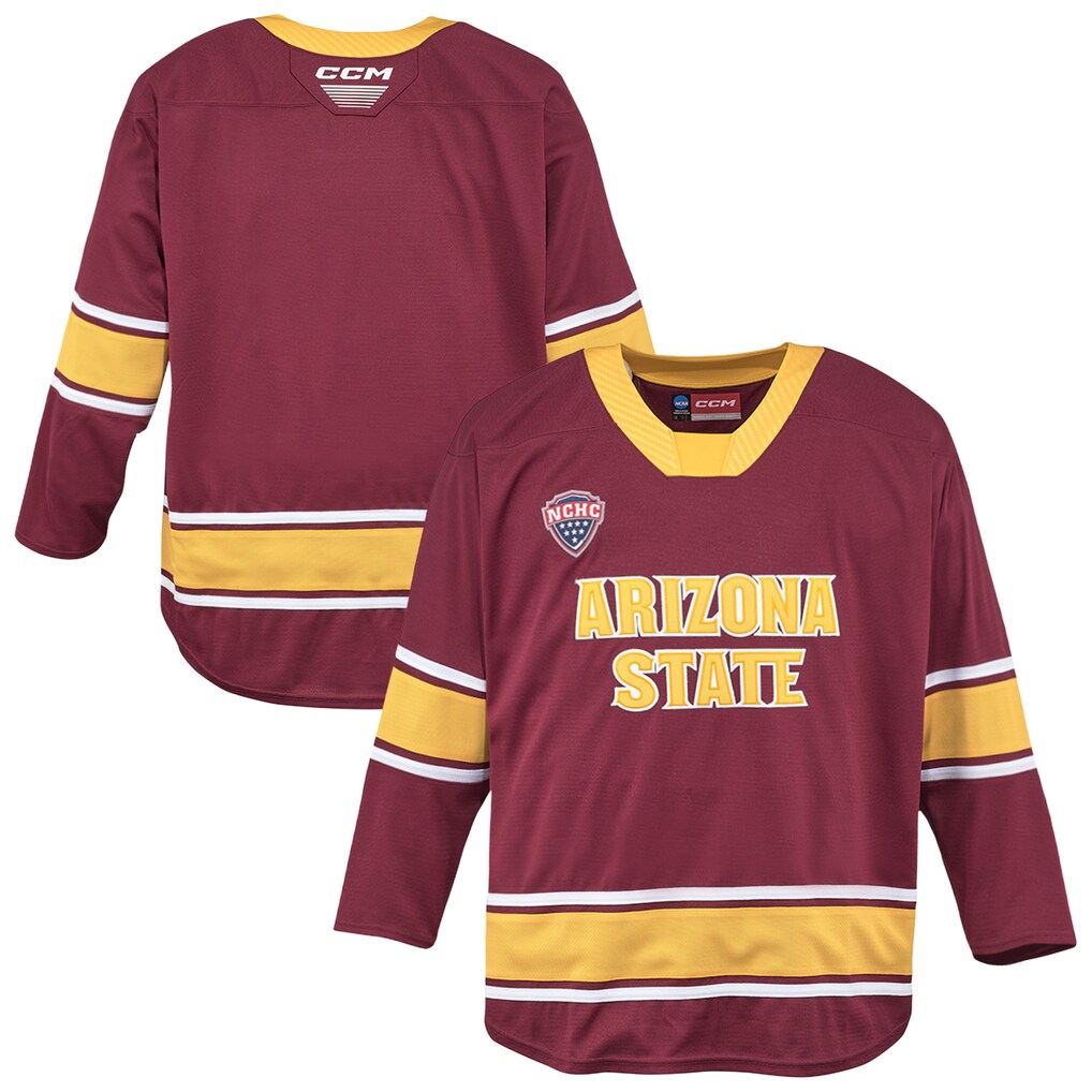Men's CCM Maroon Arizona State Sun Devils Replica Hockey Jersey - Jersey