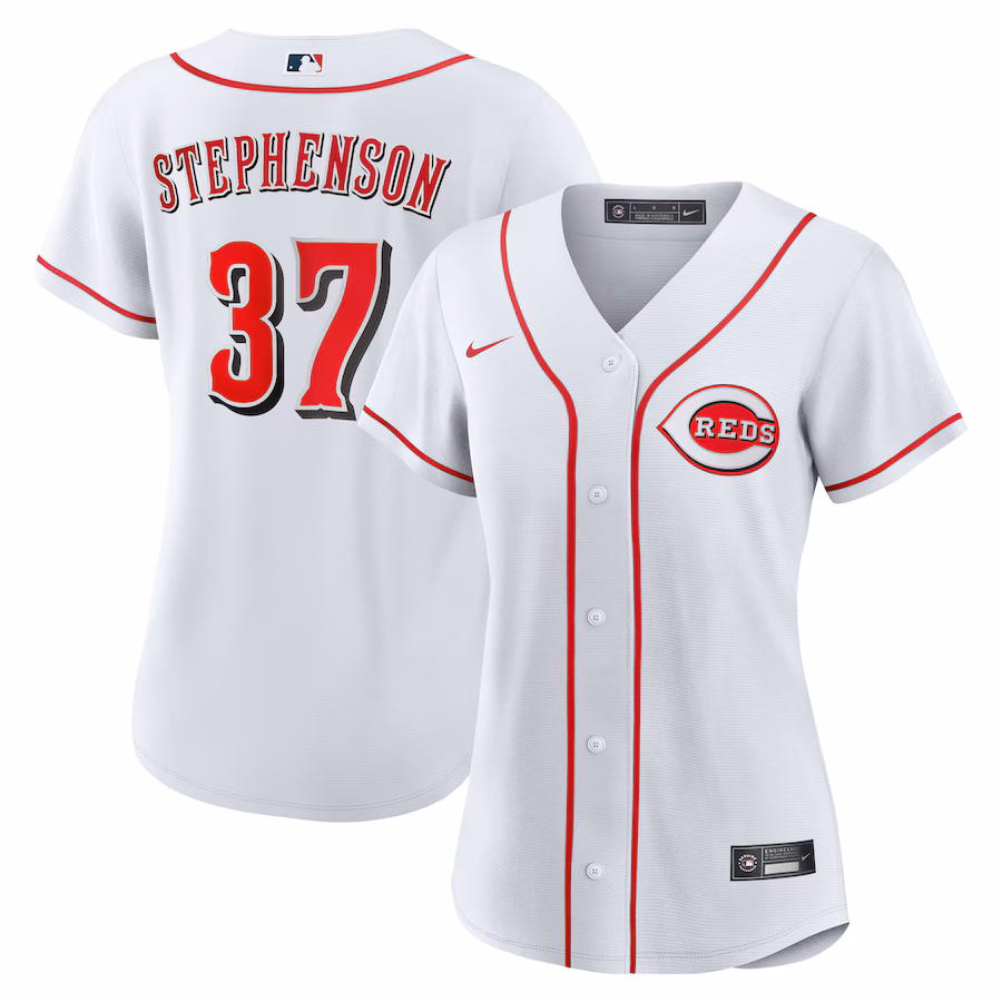 Women's Cincinnati Reds Tyler Stephenson Nike White Home Replica Jersey - Jersey