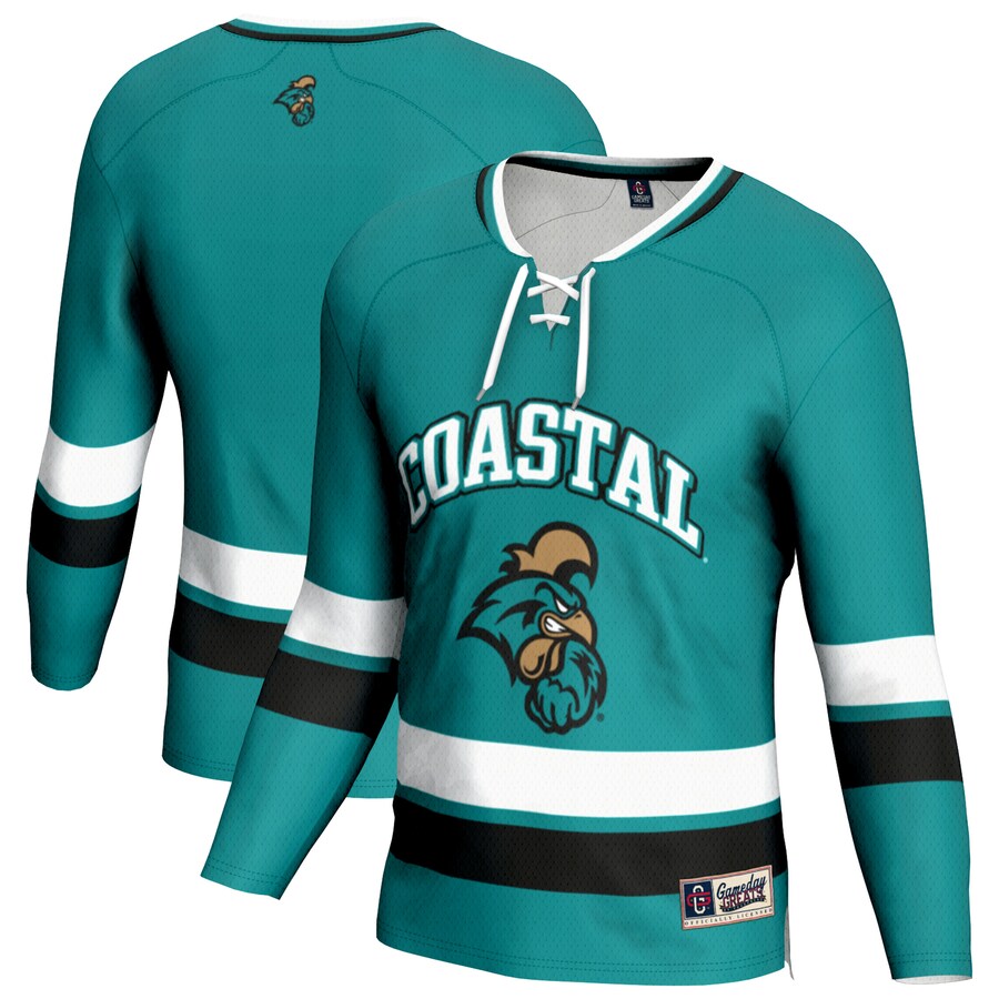 Youth GameDay Greats Teal Coastal Carolina Chanticleers Hockey Jersey - Jersey