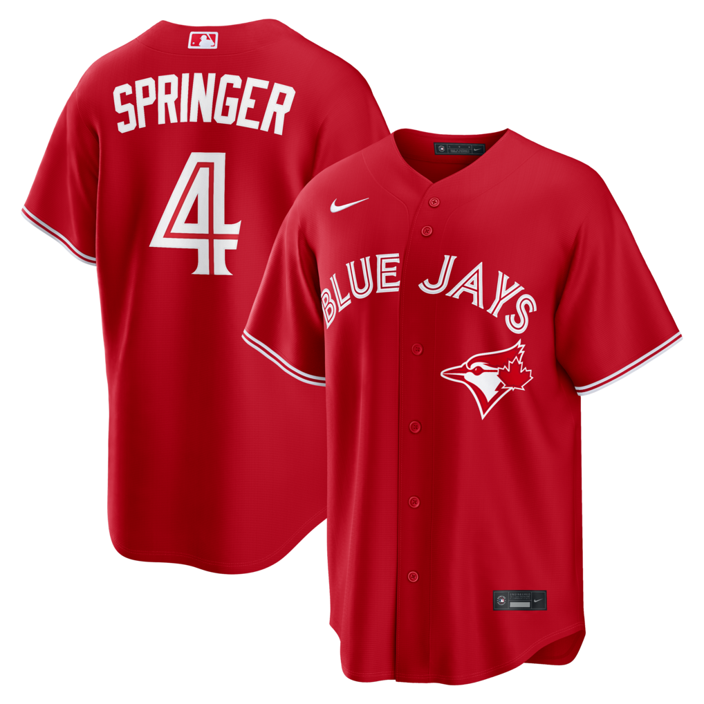 Men's Toronto Blue Jays George Springer Nike Red Canada Day Replica Jersey - Jersey
