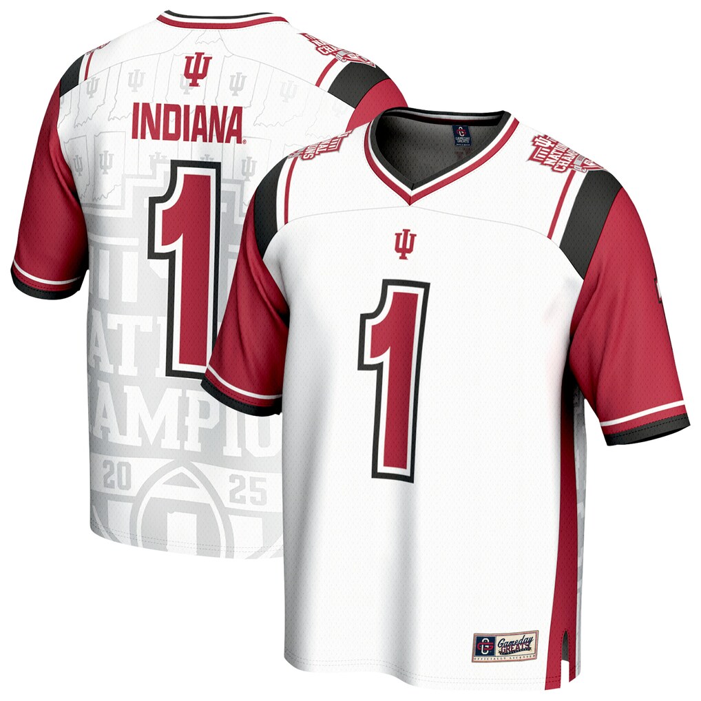 Unisex GameDay Greats #1 White Indiana Hoosiers College Football Playoff 2025 National Champions Commemorative Fashion Jersey - Jersey