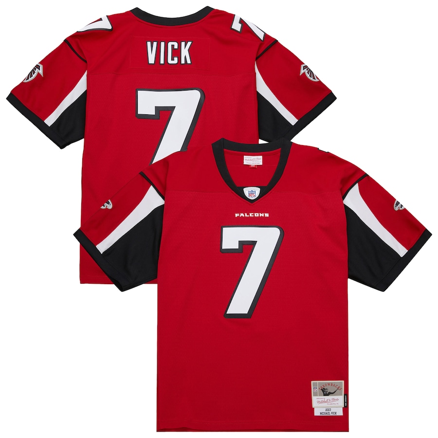 Men's Atlanta Falcons Michael Vick Mitchell & Ness Red 2003 Legacy Replica Jersey - Jersey