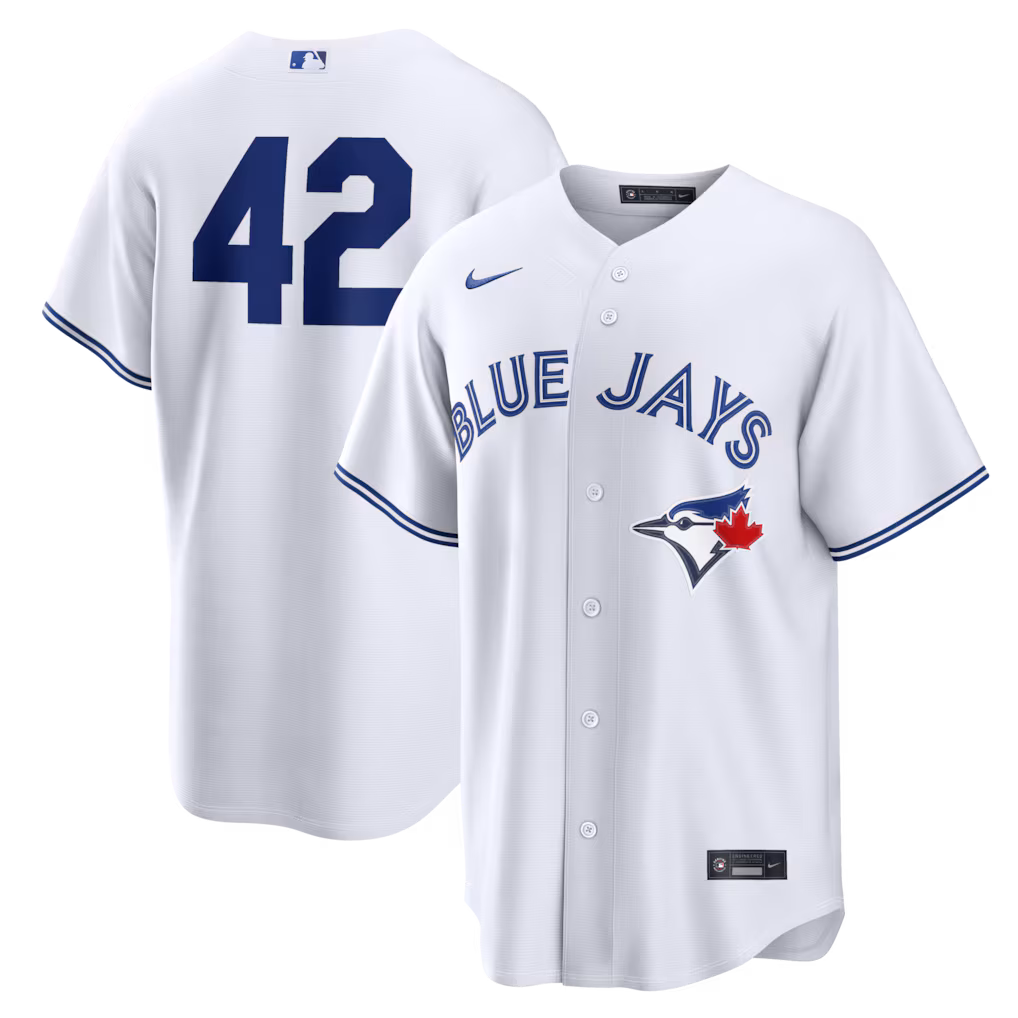 Men's Toronto Blue Jays Nike White Home 2026 Jackie Robinson Day Replica Jersey - Jersey