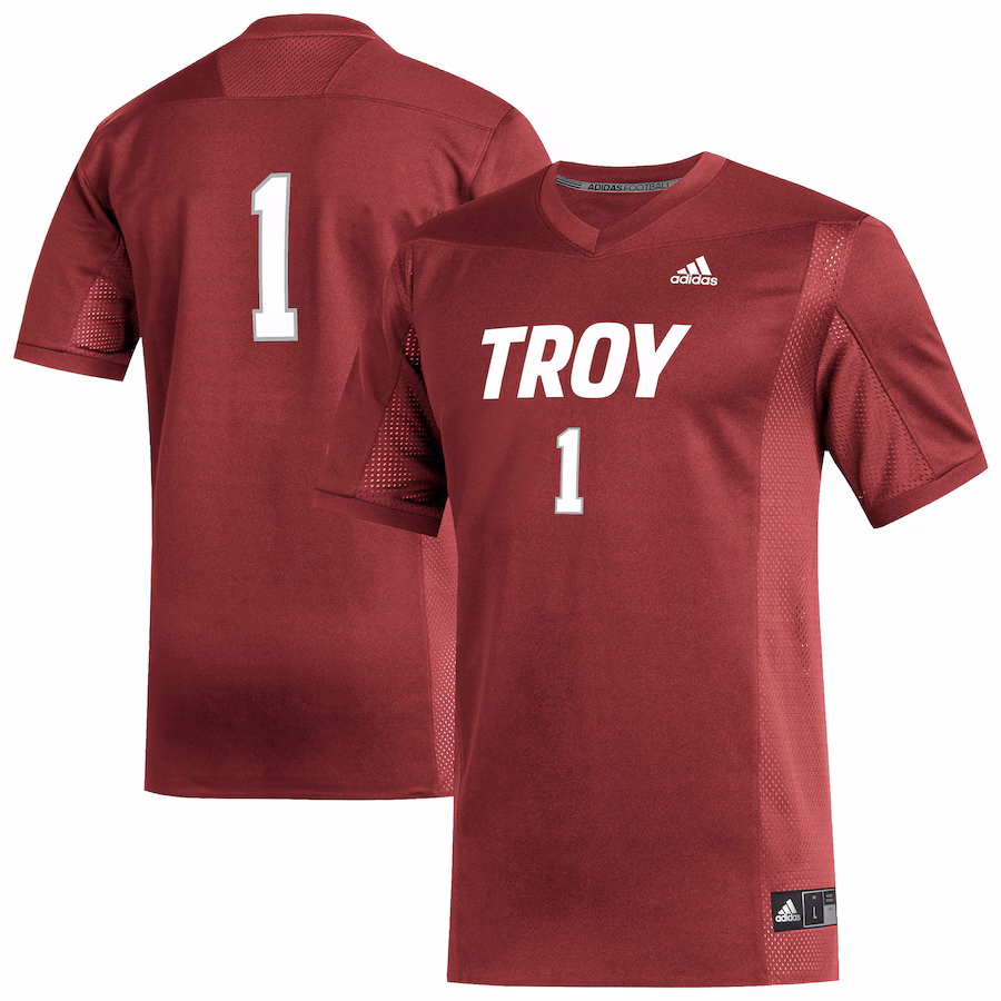 Men's adidas #1 Cardinal Troy University Trojans Replica Football Jersey - Jersey