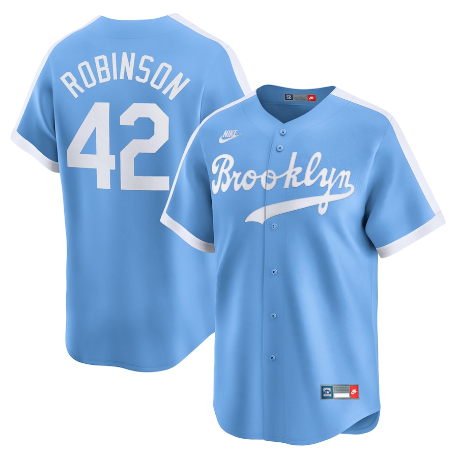 Men's Brooklyn Dodgers Jackie Robinson Nike Royal Throwback Cooperstown Collection Limited Jersey - Jersey