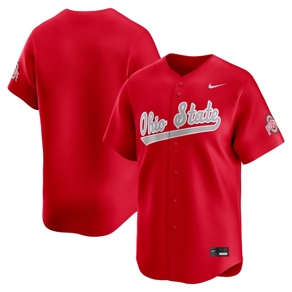 Men's Nike Scarlet Ohio State Buckeyes Baseball Limited Jersey - Jersey