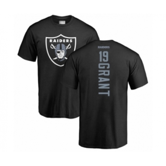 Football Oakland Raiders #19 Ryan Grant Black Backer T-Shirt - Jersey