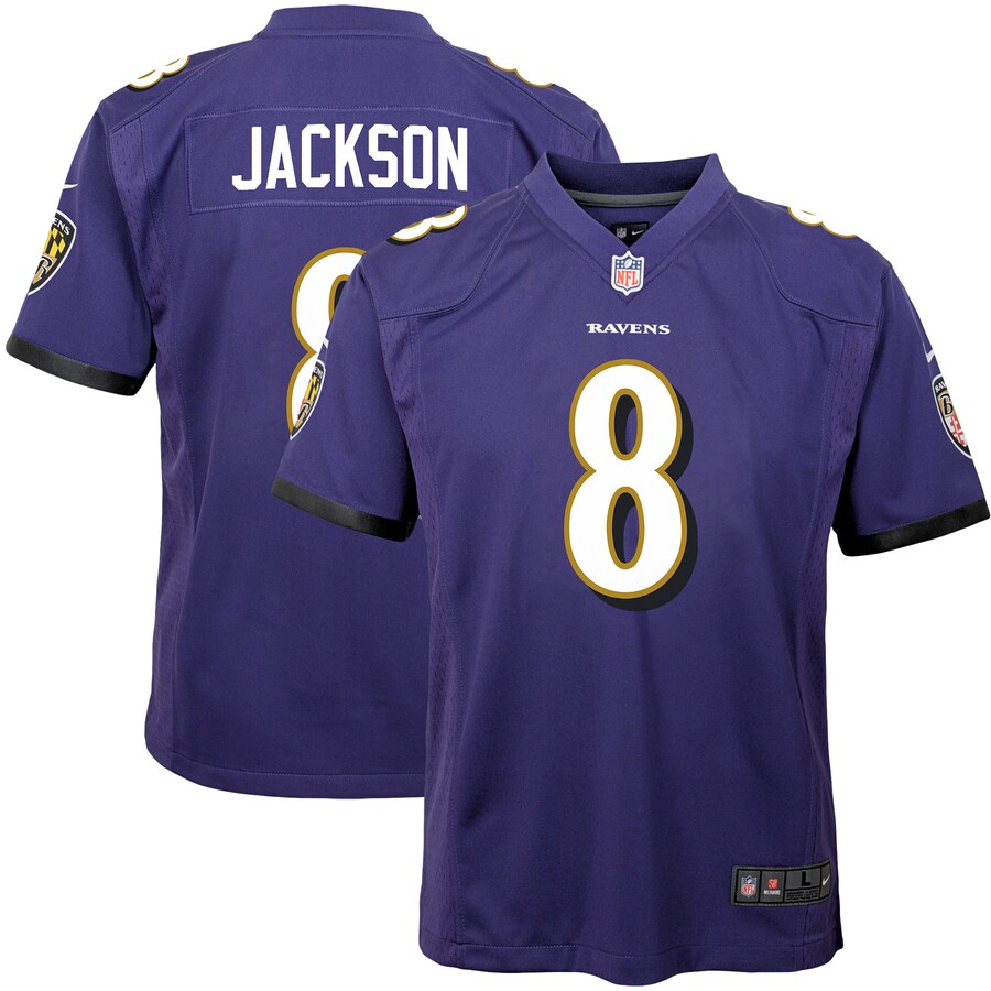 Youth Baltimore Ravens Lamar Jackson Nike Purple Alternate Game Jersey - Jersey