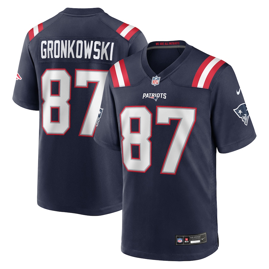 Men's New England Patriots Rob Gronkowski Nike Navy Team Retired Player Game Jersey - Jersey