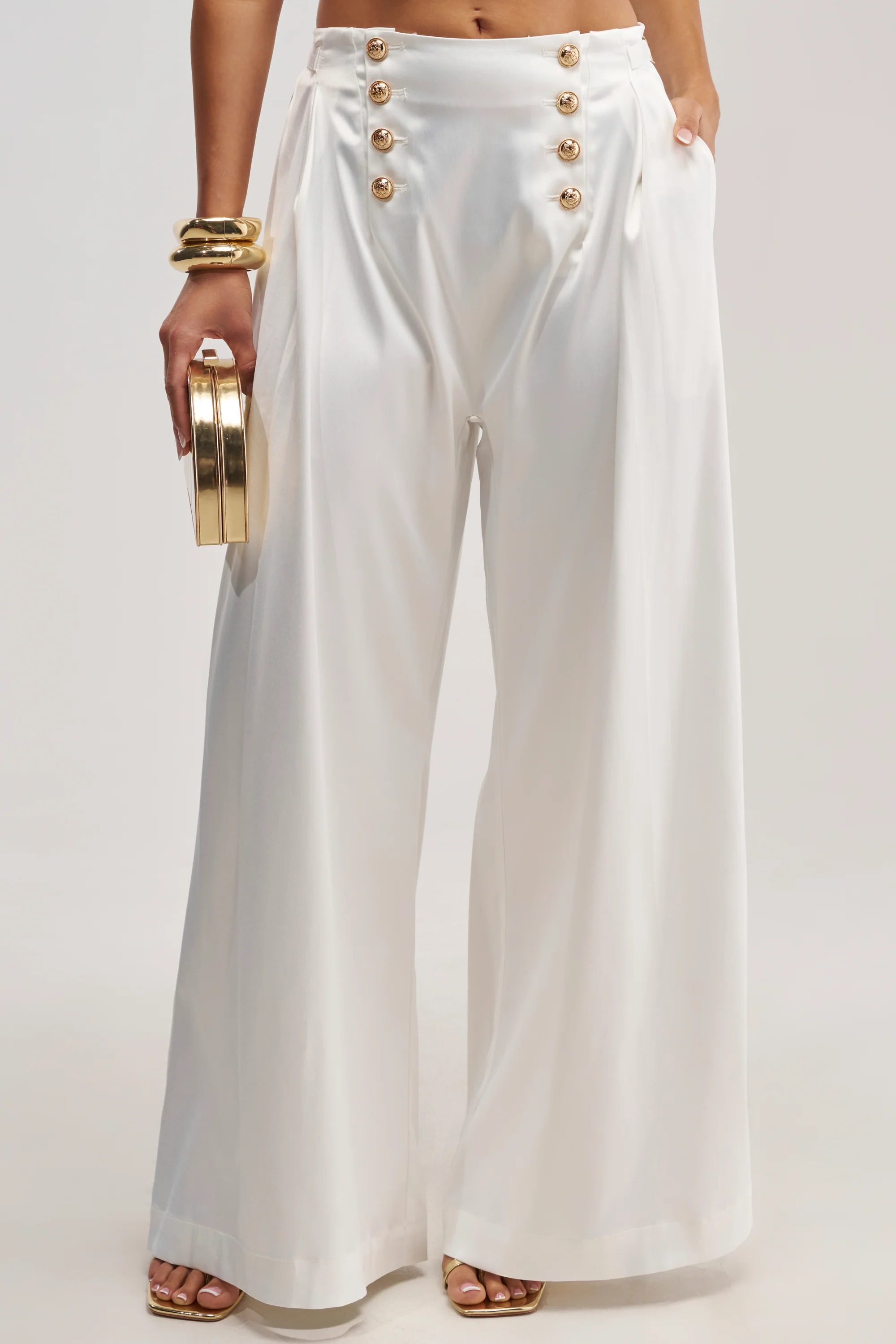 WHITE PARTY EMBELLISHED RELAXED PANT - Akira Wear