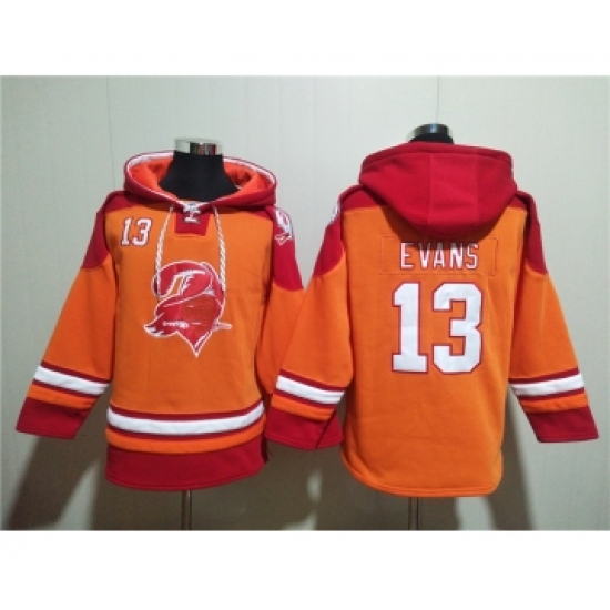 Men's Tampa Bay Buccaneers #13 Mike Evans Orange Red Ageless Must-Have Lace-Up Pullover Hoodie - Jersey