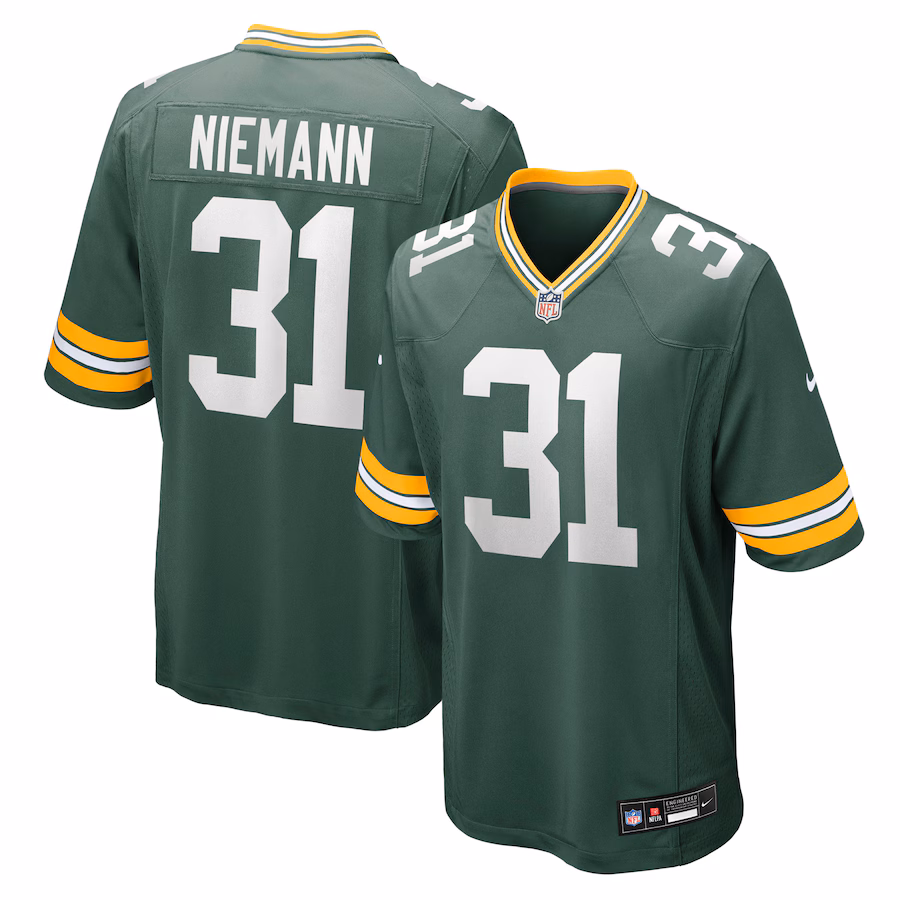Men's Green Bay Packers Nick Niemann Nike Green Team Game Jersey - Jersey