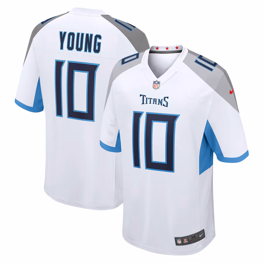 Men's Tennessee Titans Vince Young Nike White Retired Player Game Jersey - Jersey