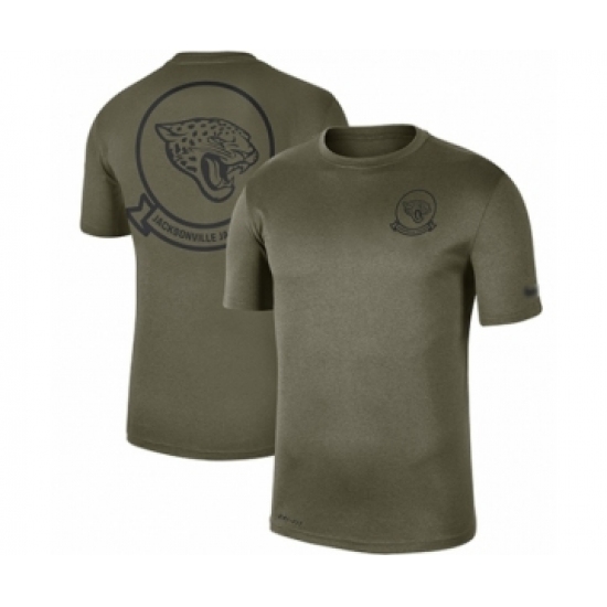 Football Men's Jacksonville Jaguars Olive 2019 Salute to Service Sideline Seal Legend Performance T-Shirt - Jersey