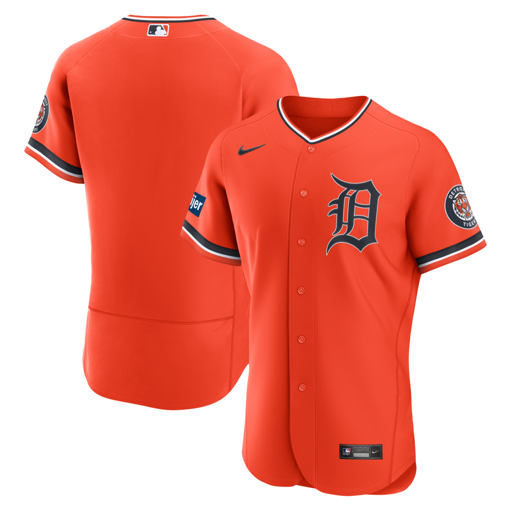 Men's Detroit Tigers Nike Orange Alternate 2 Authentic Jersey - Jersey