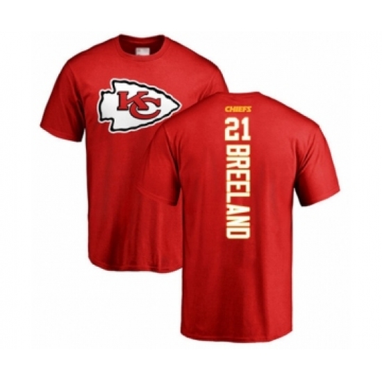 Football Kansas City Chiefs #21 Bashaud Breeland Red Backer T-Shirt - Jersey