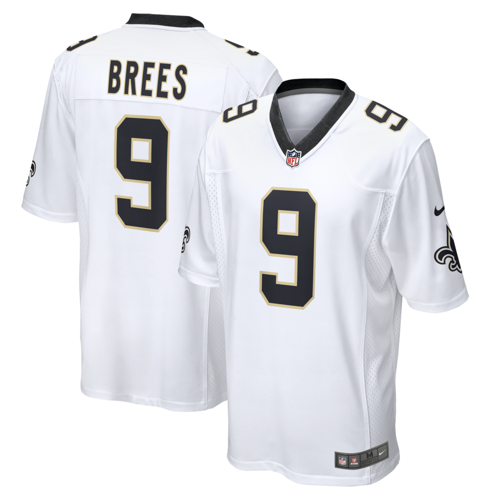 Men's New Orleans Saints Drew Brees Nike White Game Jersey - Jersey