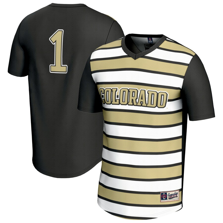 Youth GameDay Greats #1 Black Colorado Buffaloes Lightweight Soccer Fashion Jersey - Jersey