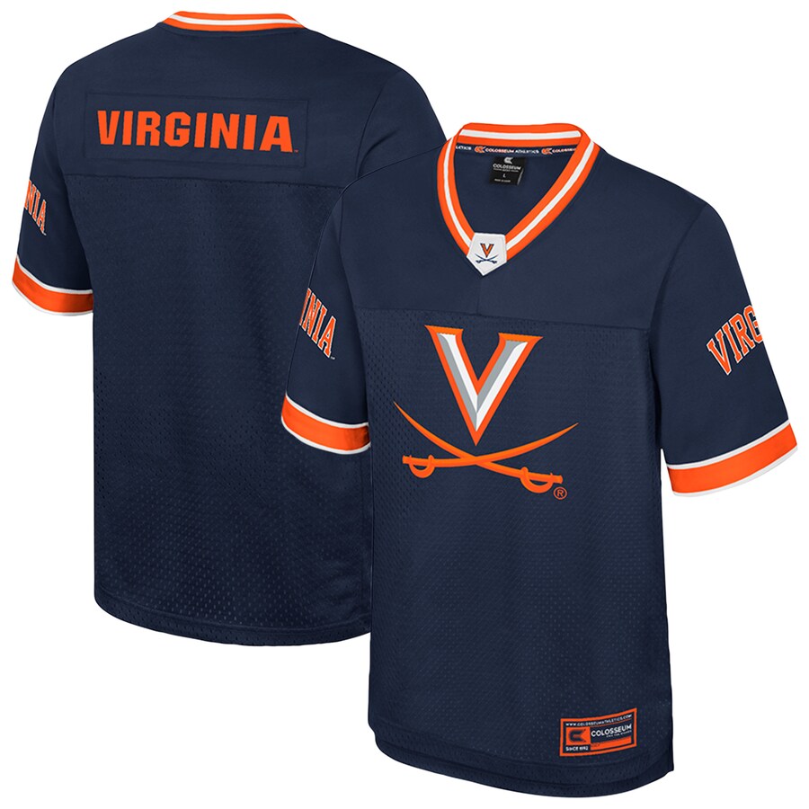 Men's Colosseum  Navy Virginia Cavaliers Nothing But The Hits Football Jersey - Jersey