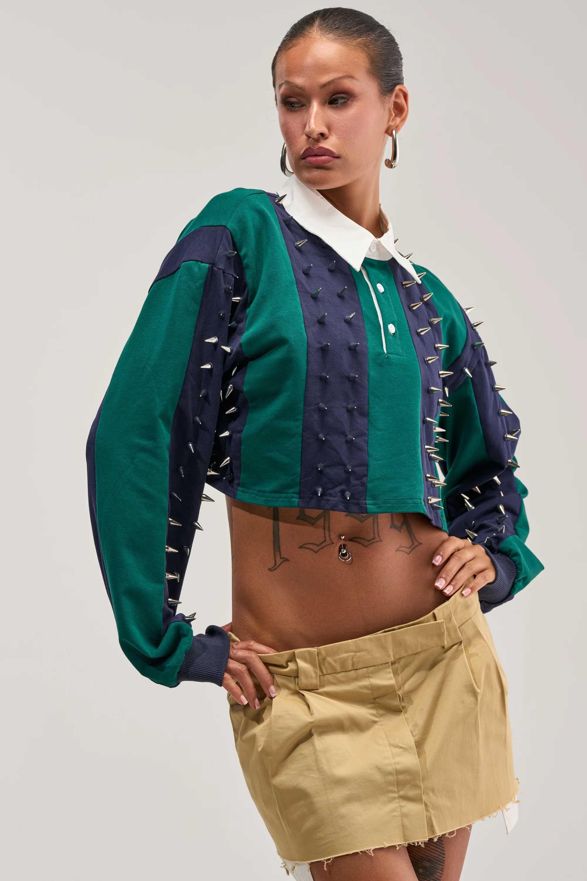 DONT TOUCH CROPPED POLO SHIRT - Akira Wear