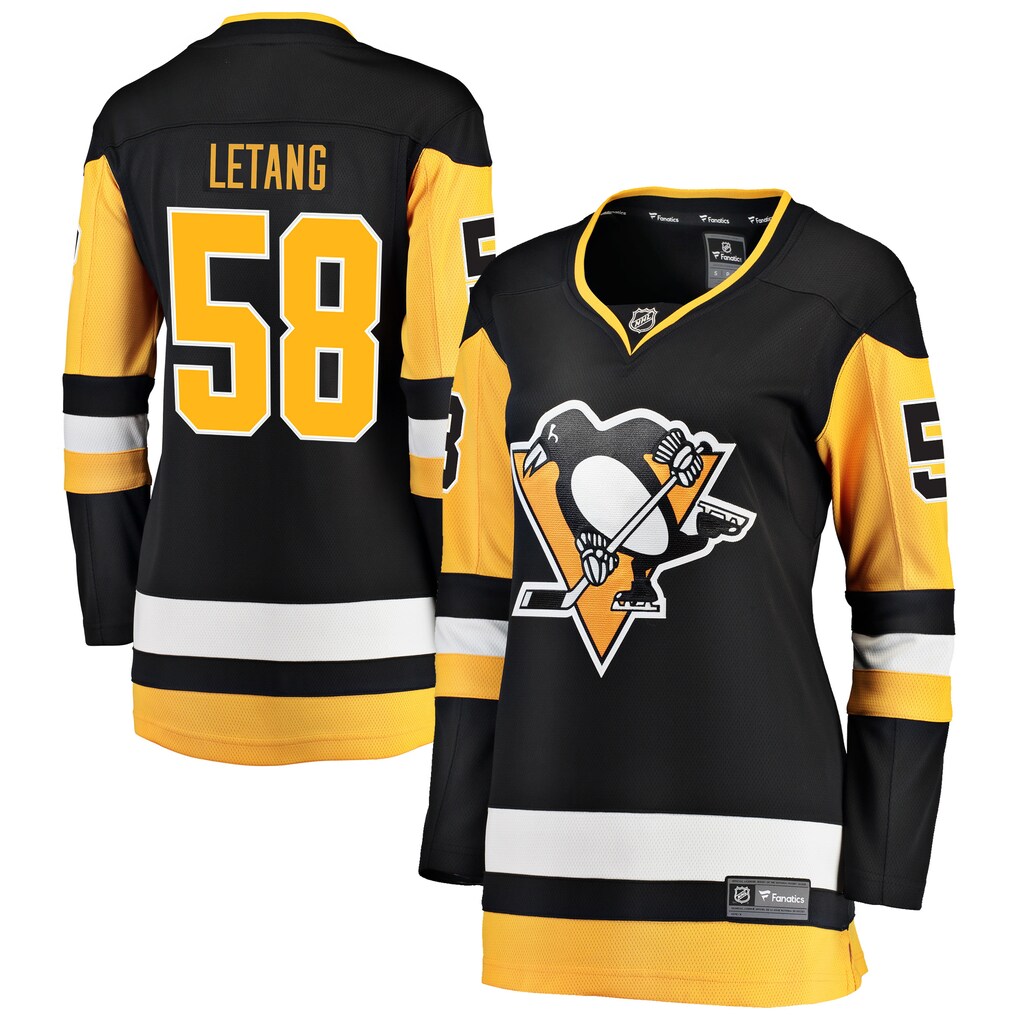Women's Pittsburgh Penguins Kris Letang Fanatics Black Home Breakaway Jersey - Jersey