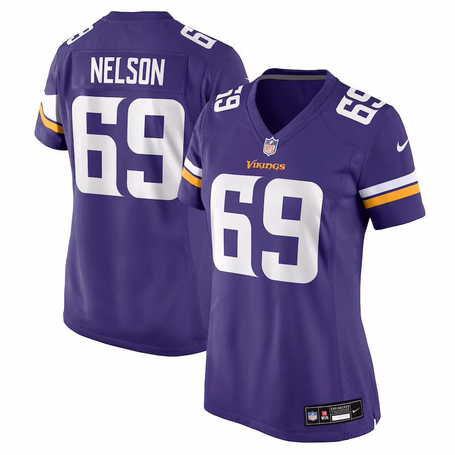 Women's Minnesota Vikings Matt Nelson Nike Purple Team Game Jersey - Jersey