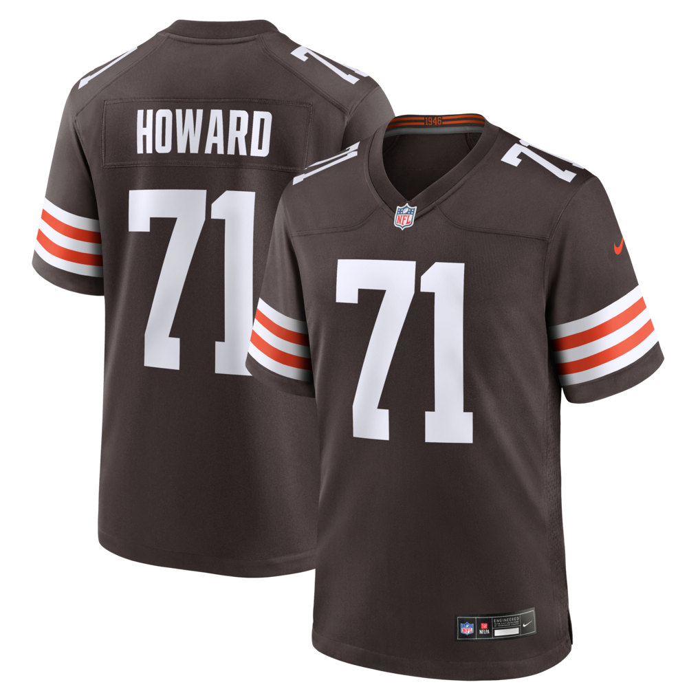 Men's Cleveland Browns Tytus Howard Nike Brown Team Game Jersey - Jersey