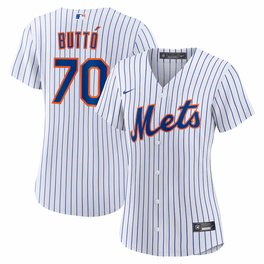 Women's New York Mets Jose Butto Nike White Home Replica Jersey - Jersey