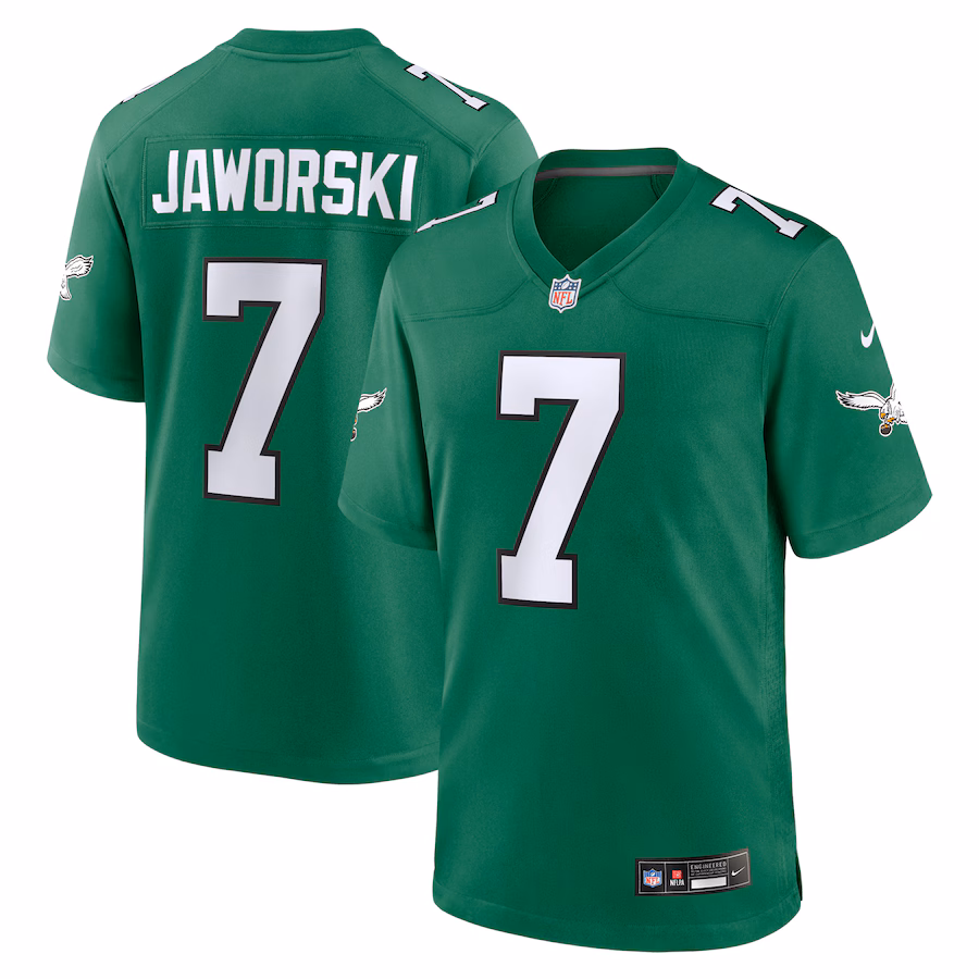 Men's Philadelphia Eagles Ron Jaworski Nike Kelly Green Retired Player Alternate Game Jersey - Jersey