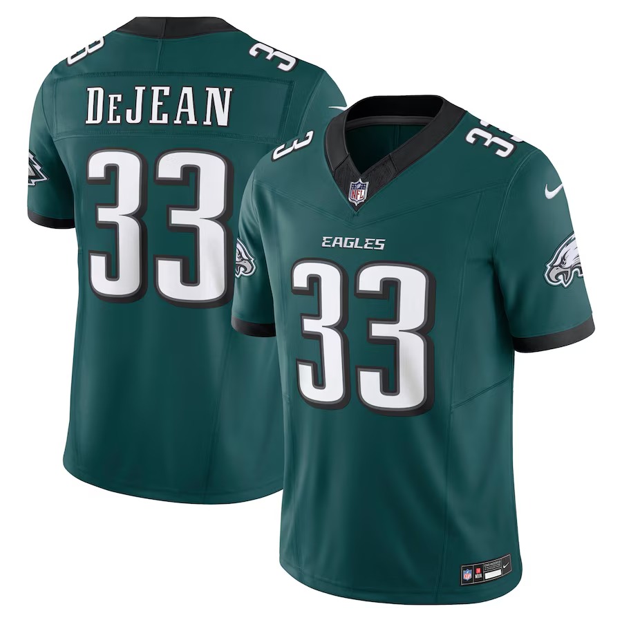 Men's Philadelphia Eagles Cooper DeJean Nike Midnight Green Team Vapor F.U.S.E. Limited Jersey - Jersey