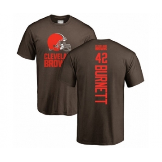 Football Cleveland Browns #42 Morgan Burnett Brown Backer T-Shirt - Jersey