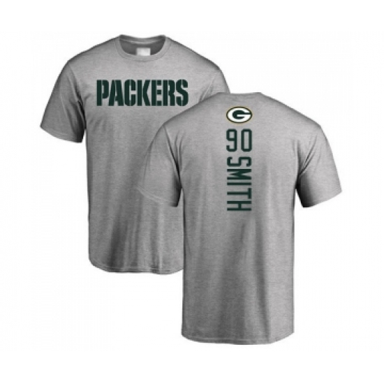 Football Green Bay Packers #90 Za'Darius Smith Ash Backer T-Shirt - Jersey
