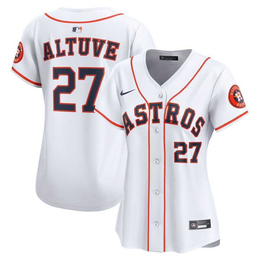 Women's Houston Astros Jose Altuve Nike White Home Limited Jersey - Jersey