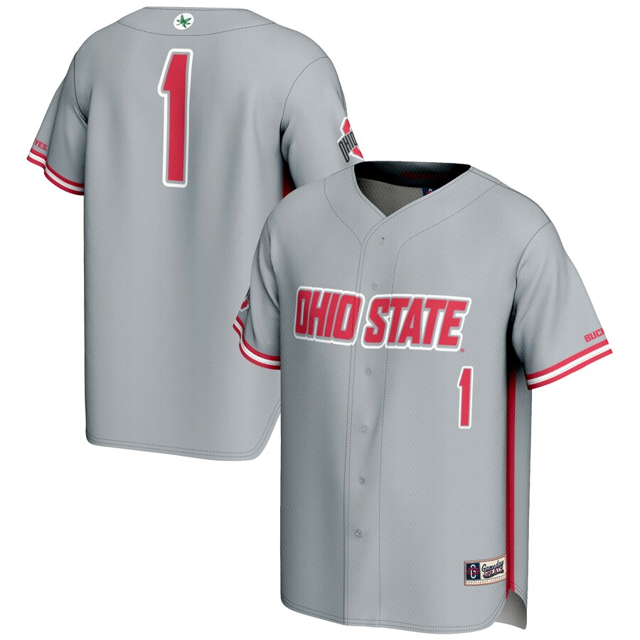 Youth GameDay Greats #1 Gray Ohio State Buckeyes Lightweight Baseball Jersey - Jersey