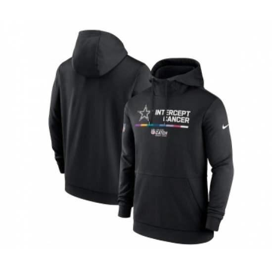 Men's Dallas Cowboys 2022 Black Crucial Catch Therma Performance Pullover Hoodie - Jersey