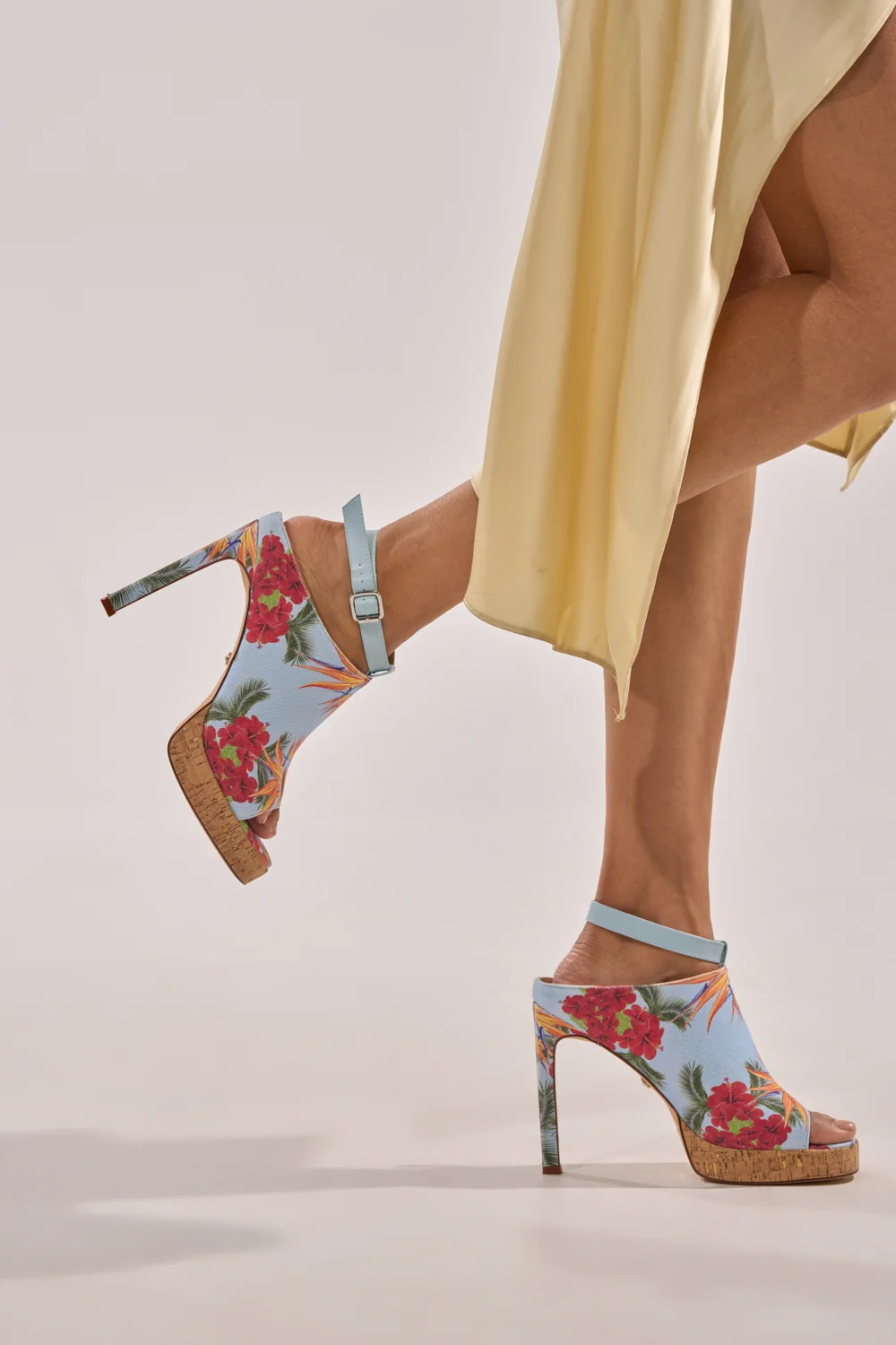 AZALEA WANG MAELIE MULTI FLORAL STILETTO SANDAL - Akira Wear