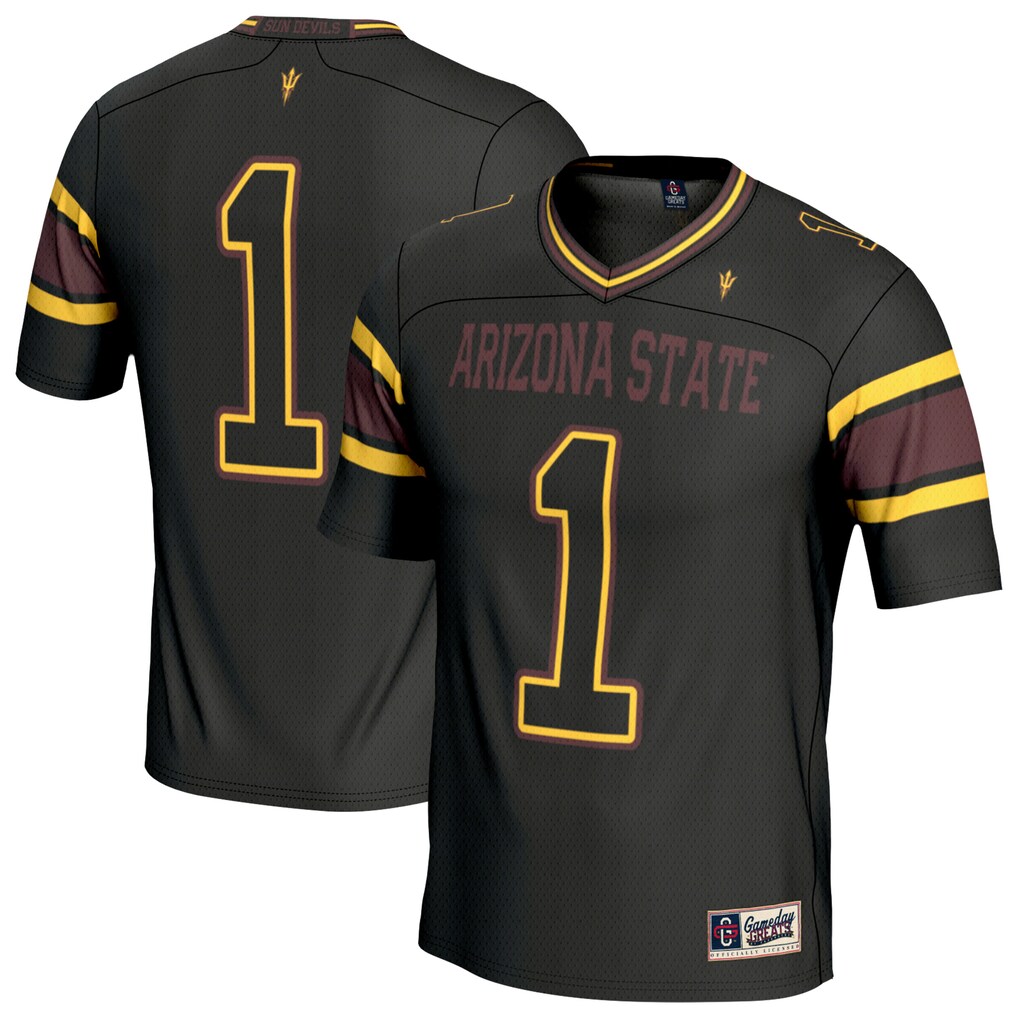 Unisex GameDay Greats Black #1 Arizona State Sun Devils Lightweight Collegiate Football Fashion Jersey - Jersey