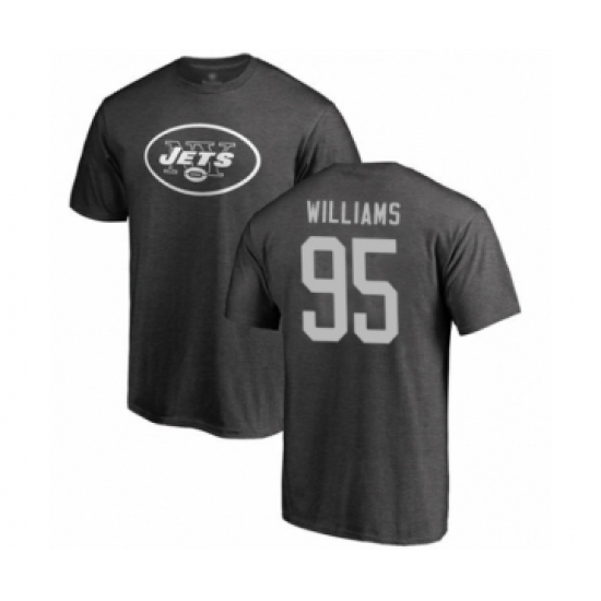 Football New York Jets #95 Quinnen Williams Ash One Color T-Shirt - Jersey