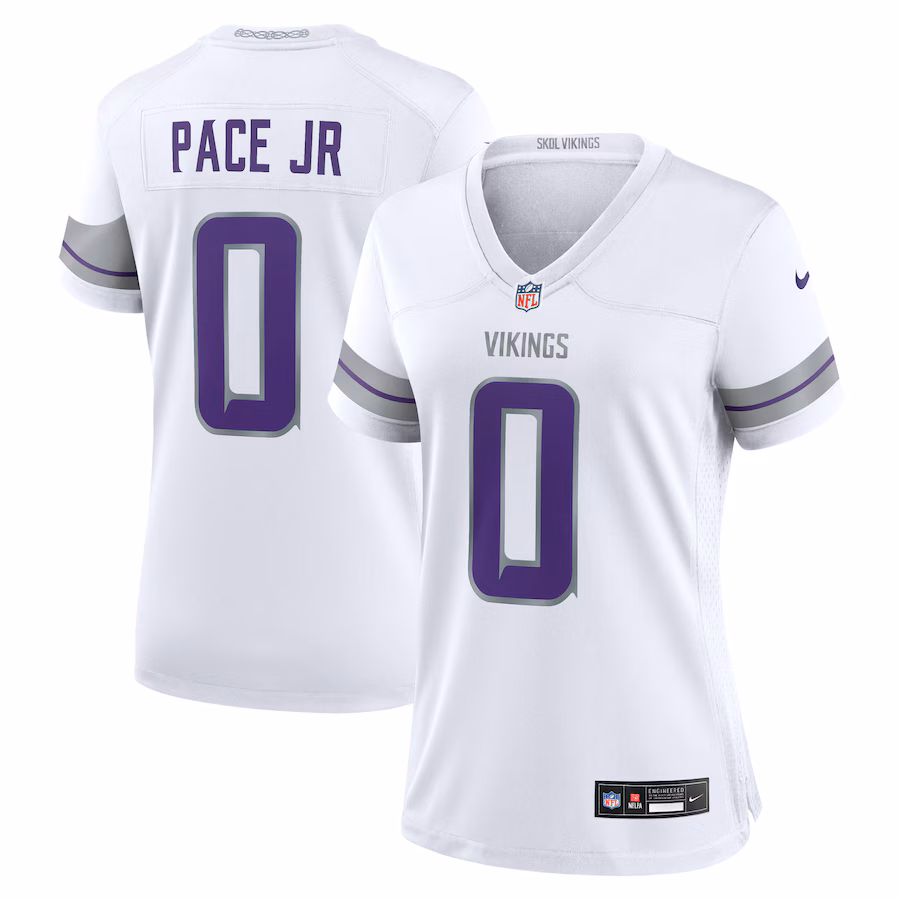 Women's Minnesota Vikings Ivan Pace Jr Nike White Alternate Game Jersey - Jersey