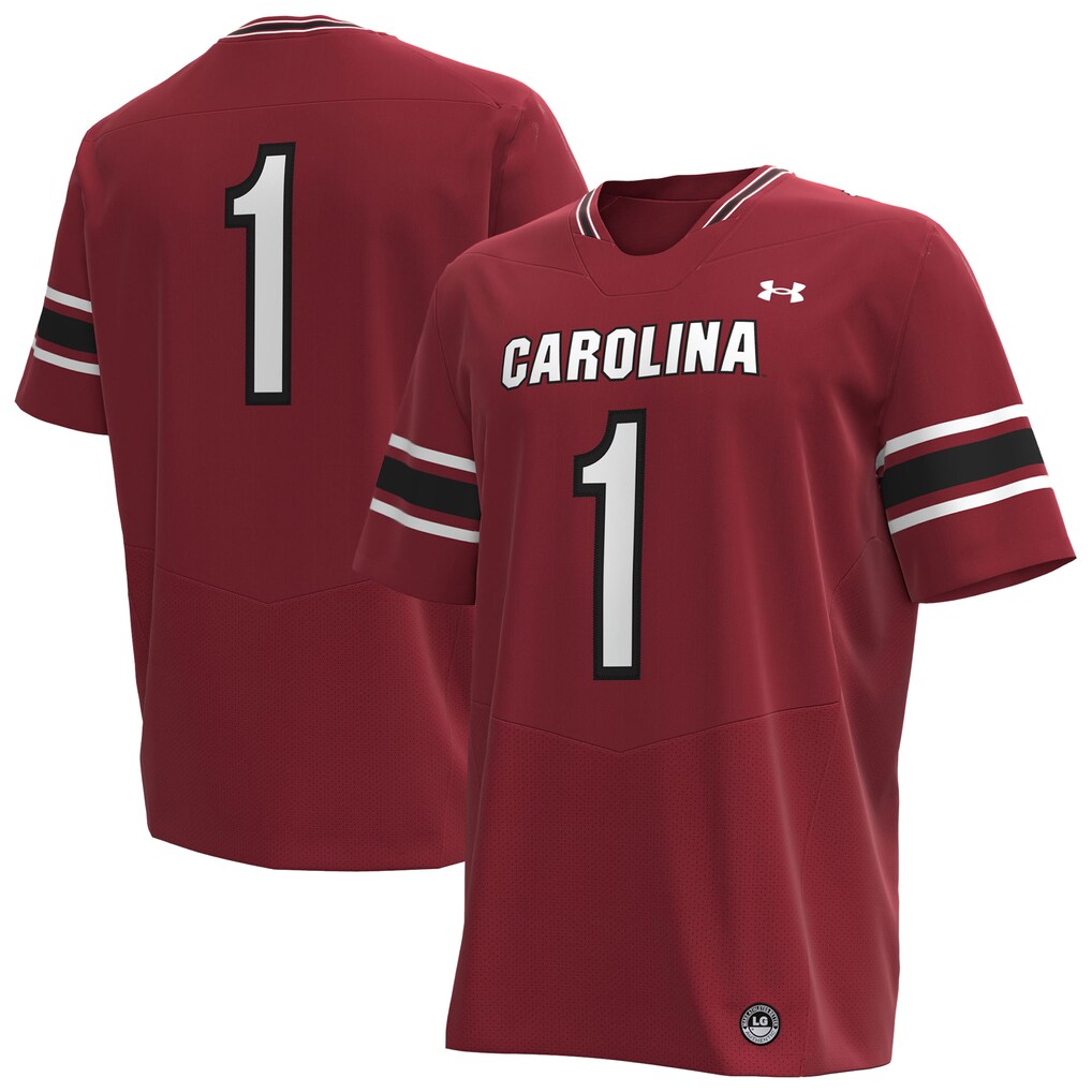 Men's Under Armour Garnet South Carolina Gamecocks Premier Football Jersey - Jersey