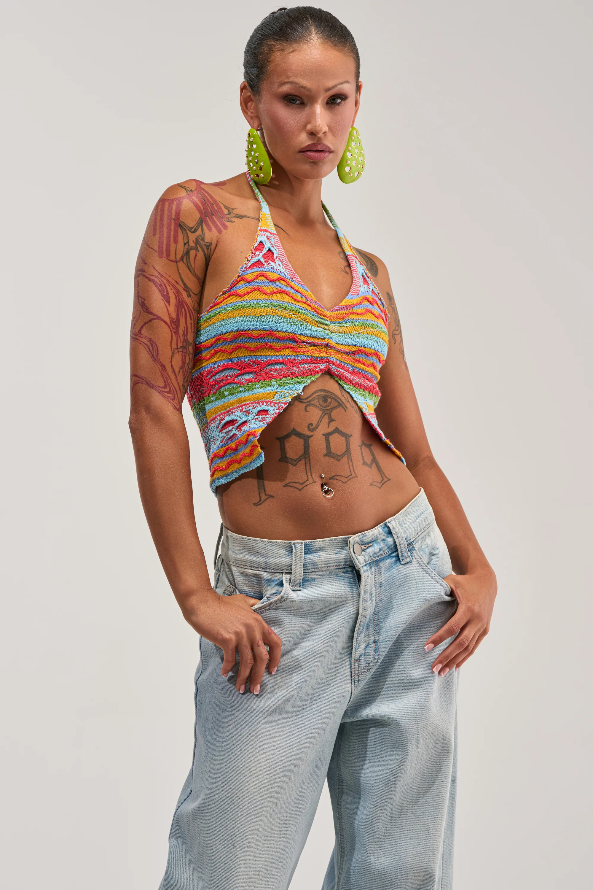 FEELS LIKE SUMMER KNIT HALTER TOP - Akira Wear