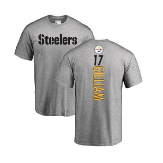 Football Pittsburgh Steelers #17 Joe Gilliam Ash Backer T-Shirt - Jersey