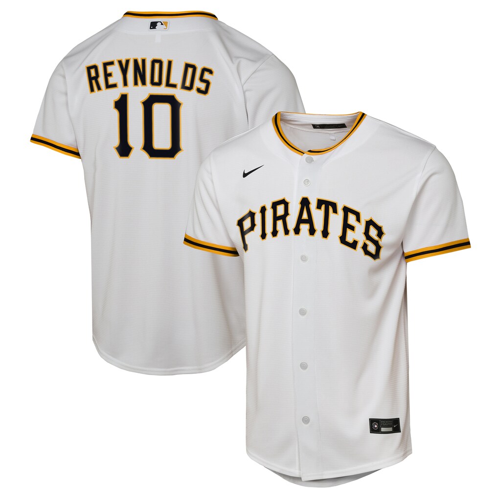 Youth Pittsburgh Pirates Bryan Reynolds Nike White Home Replica Jersey - Jersey