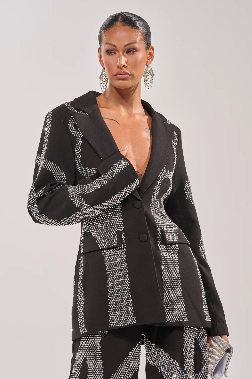 GEMINI RHINESTONE BLAZER - Akira Wear