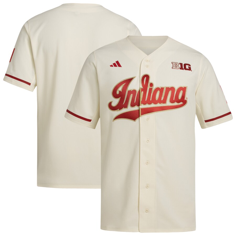 Men's adidas  Cream Indiana Hoosiers Replica Baseball Jersey - Jersey