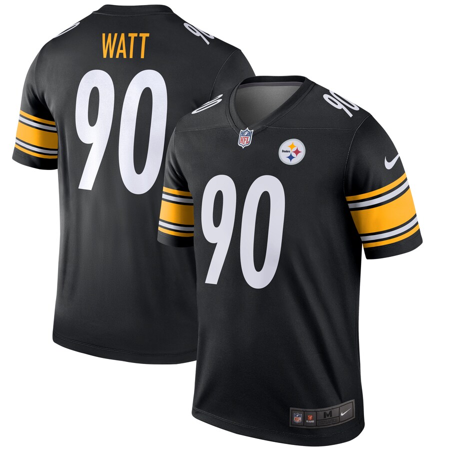 Men's Pittsburgh Steelers T.J. Watt Nike Black Legend Player Performance Top - Jersey
